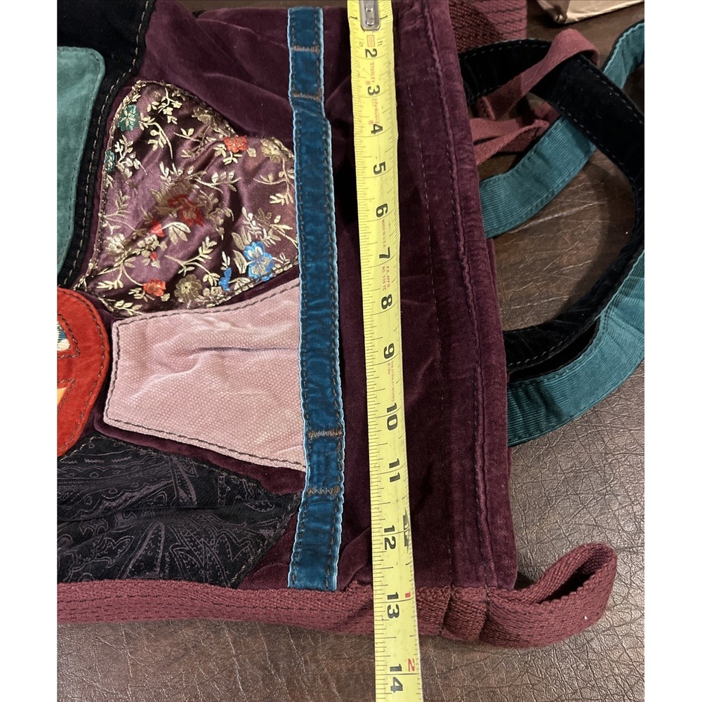 Lucky Brand Large Multi-Colored Hippie Patchwork Suede Hobo Bag - Picture 12 of 12